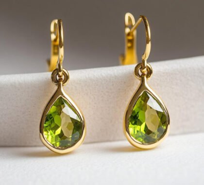 Timeless Elegance of Jade Earrings with Gold-Real Jade