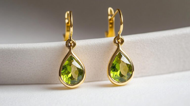 jade earrings gold