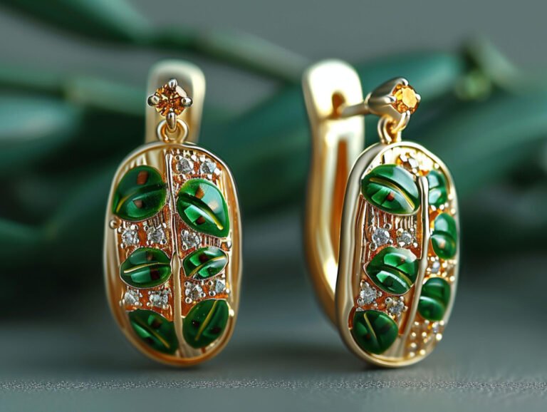 authentic jade earrings gold