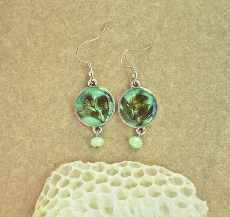 green jade earrings