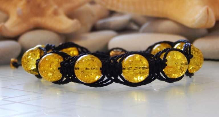 yellow jade bracelet
