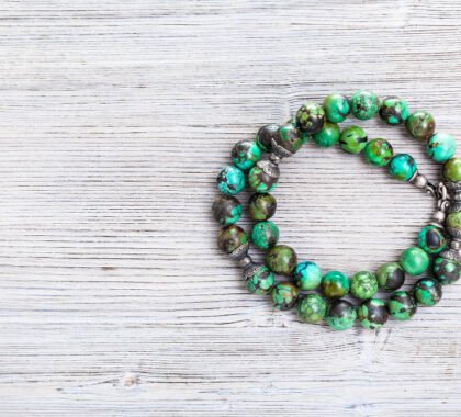 Natural Green Jade Mala for Meditation and Spiritual Use