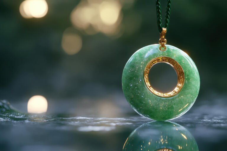 jade circle pendant